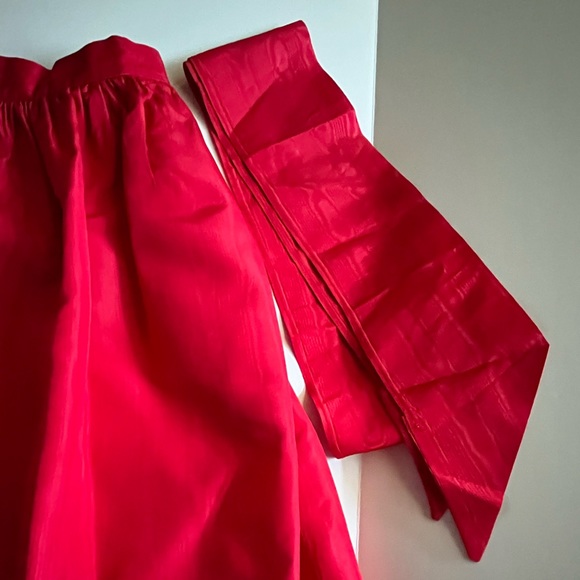 Red Taffeta Skirt - Size S - Picture 2 of 4